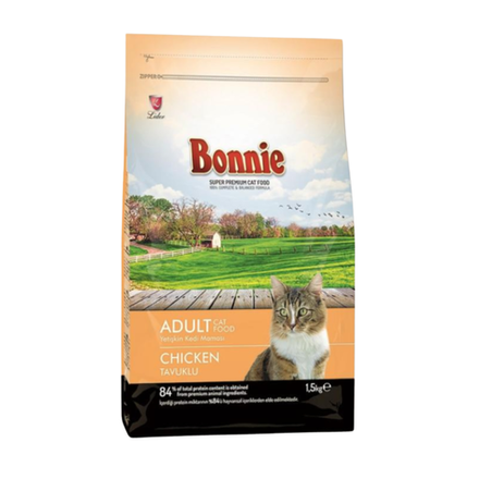 Корм Bonnie для взрослых кошек с курицей 500 гр