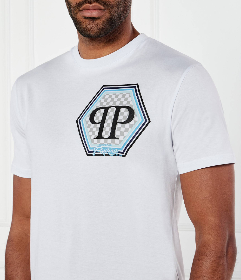 Футболка Hexagon Philipp Plein - белый(MTK8106 PJY002N)