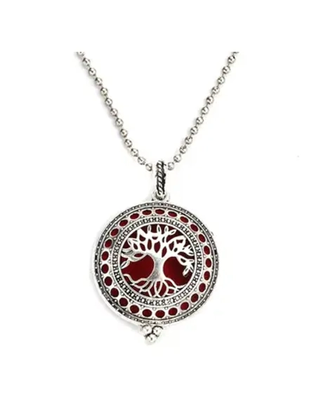 Аромакулон для эфирных масел Древо жизни серебряный цвет