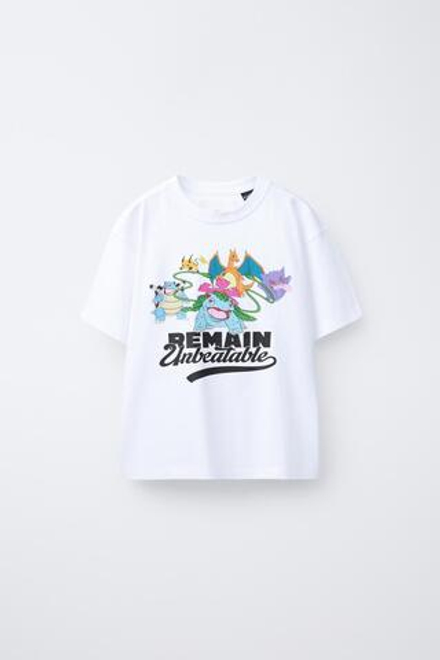 ZARA ФУТБОЛКА С ПРИНТОМ POKÉMON ™, БЕЛЫЙ