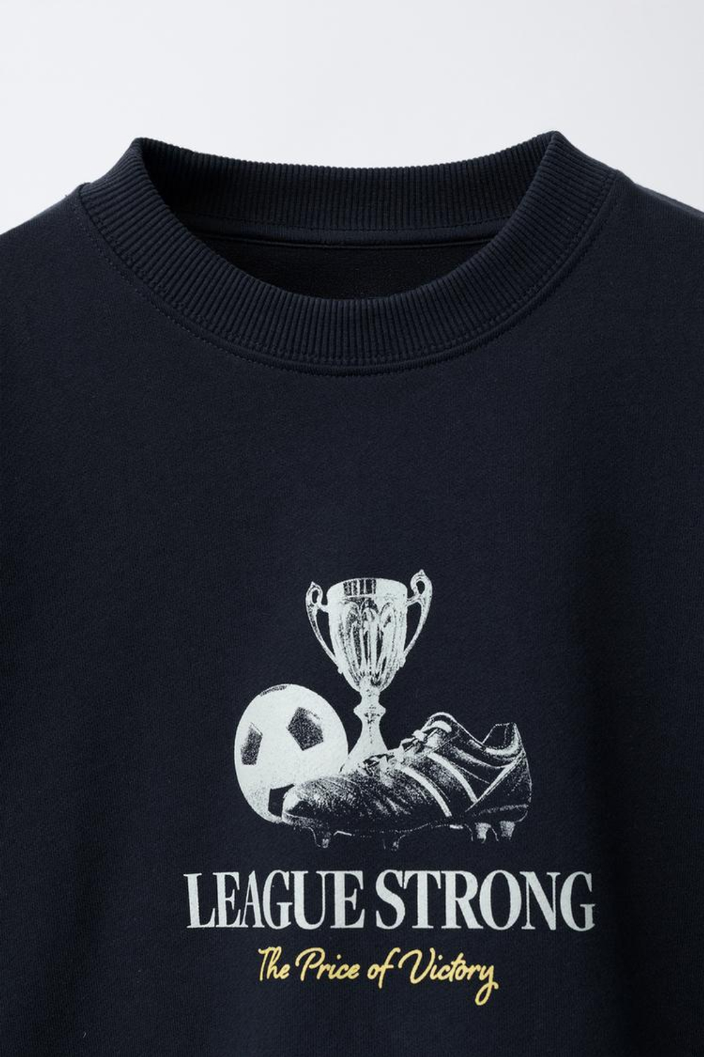 ZARA ЛОНГСЛИВ ФУТБОЛЬНЫЙ С ДВОЙНЫМИ РУКАВАМИ, МОРСКОЙ СИНИЙ