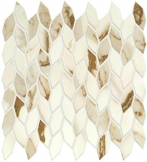 Мозаика ATLAS CONCORDE MARVEL SHINE Calacatta Imperiale Mosaico Twist Shiny 30,5x30,5 A4WN