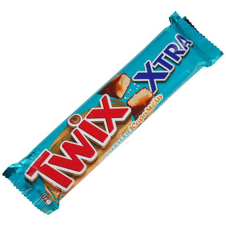 Батончик шоколадный Twix Xtra Соленая карамель 82г
