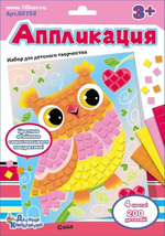 Аппликация "Сова" 4 цв, 200 эл (Т-Ц)