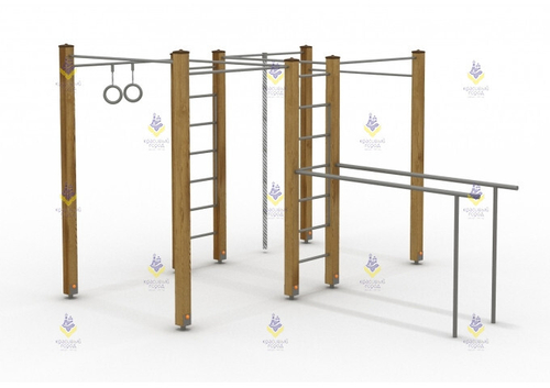 Спортивный комплекс СК-11 с кольцами и канатом