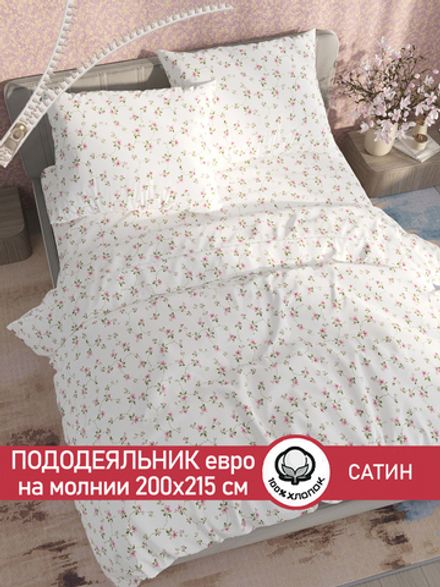 Пододеяльник "Весна" евро 200х215 см Сказка сатин