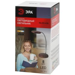 Настольный светильник ЭРА NLED-436-8W-WOOD светодиодный дерево