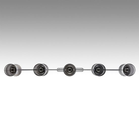 8114/10 MODERNI LN25 142 хром/дымчатый, металл/стекло Подвесной светильник G9 5*30W + E14 5*40W 220V TAUNA