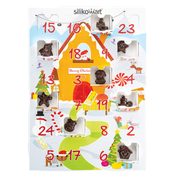 Форма для приготовления конфет Silikomart Xmas Countdown 39х23х3.5см силиконовая