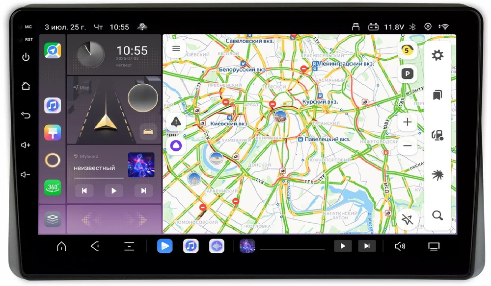 Магнитола для Renault Arkana 2019+, Duster 2020+ (большой экран) - Kuberg QLed, Android 13, TS20, CarPlay, SIM-слот