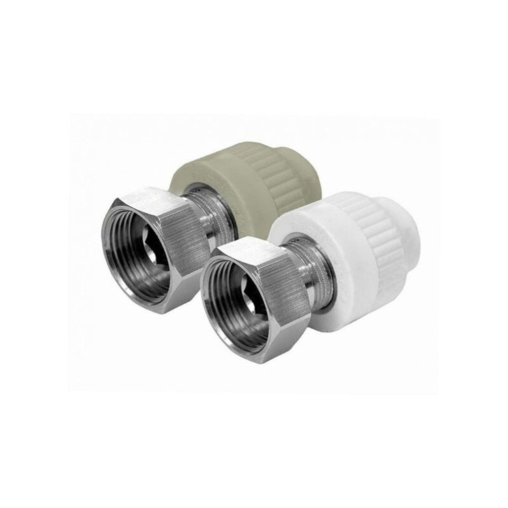 Муфта комбинированная с накидной гайкой Valfex, DN 32, PN 25, G-1 1/4'', серая