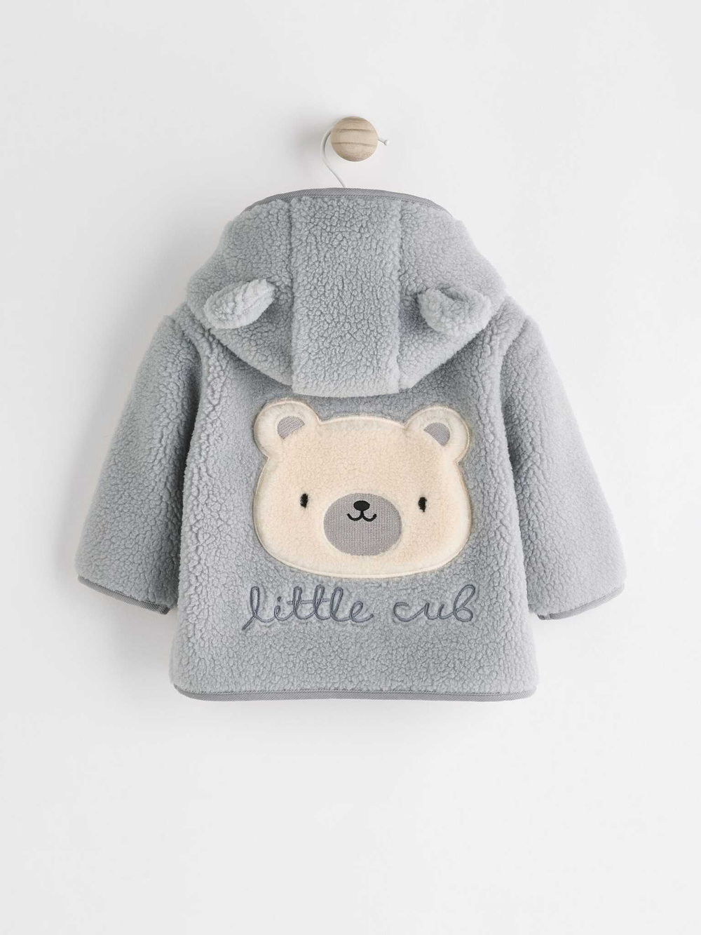 Флисовая куртка с капюшоном для малышей Next B50-980, Серый