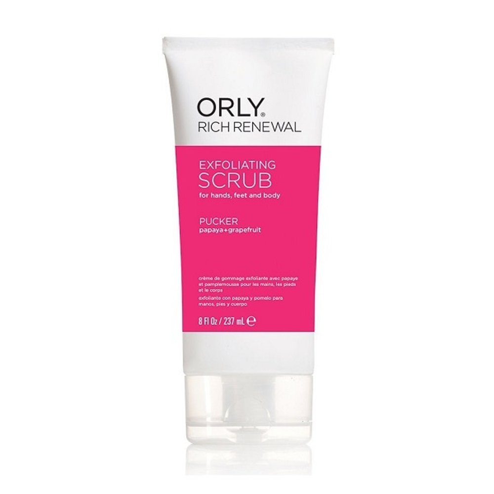 Скраб для рук ног и тела с ароматом папайи и красным грейпфрутом ORLY Rich Renewal Scrub Pucker 237мл