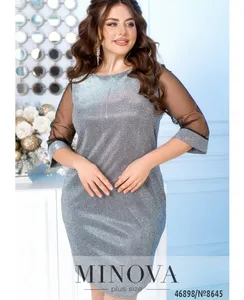 Платье 8645-темно-серый Minova