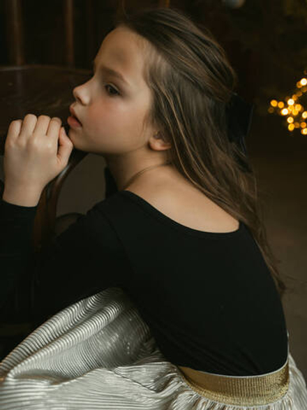 Лонгслив для девочек Mjölk Black