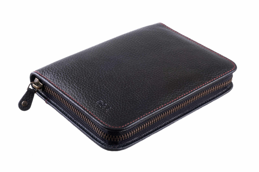 Cумка P&A на 6 сигар, натуральная кожа, черная