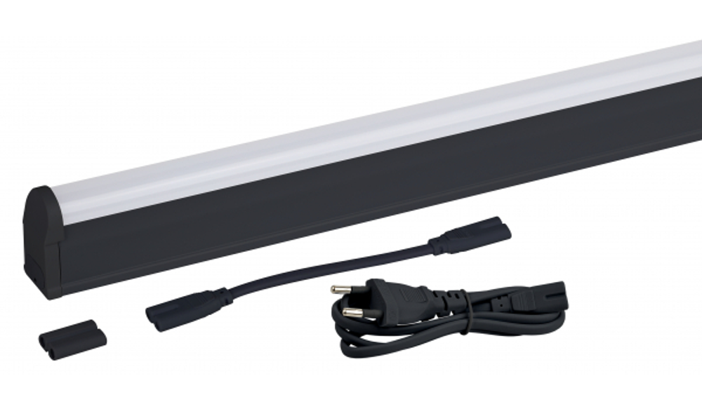 Линейный светодиодный светильник ЭРА LLED-01-16W-4000-B 16Вт 4000K L1174мм с выключателем черный (кратно 1)