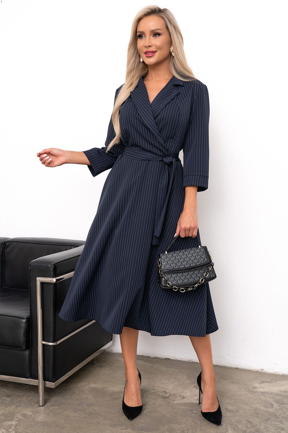 Платье Марта (синий/полоска) Р11-1189 Nikol (Акция)