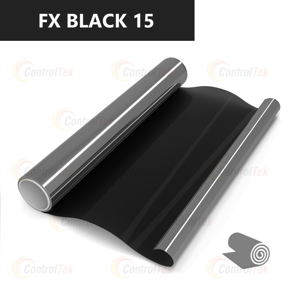 Пленка тонировочная металлизированная с зеркальным эффектом FX Black 15 ControlTek, рулон