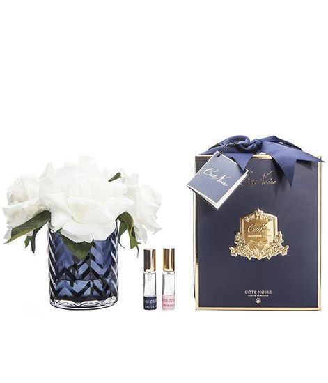 Букет белых роз в вазе "ёлочка", Cote Noire