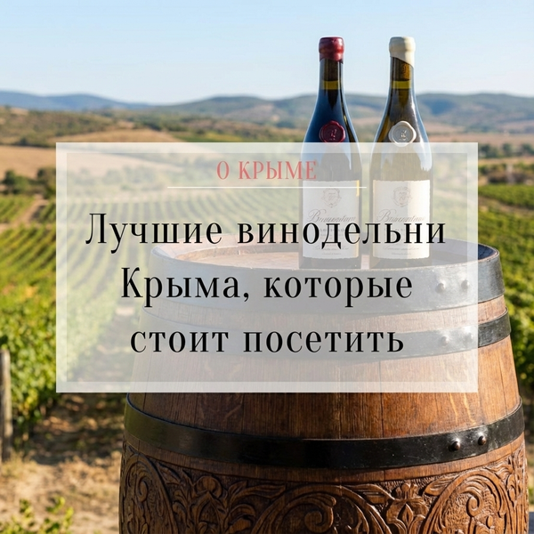 Лучшие винодельни Крыма