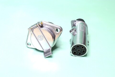 Разъём вилка+розетка 7конт. 24В металл