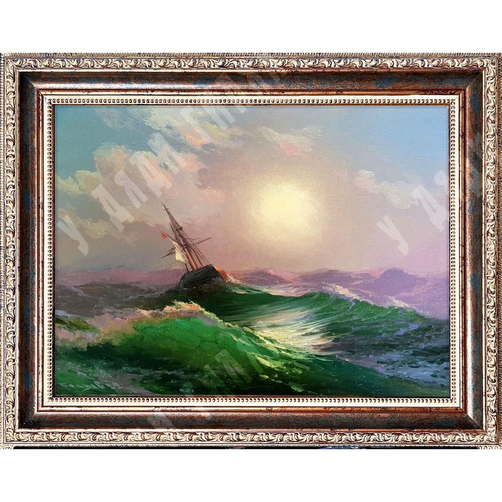 Беляев В. В. Волна. Холст, масло. Россия, 2022 г. 30х40 см.