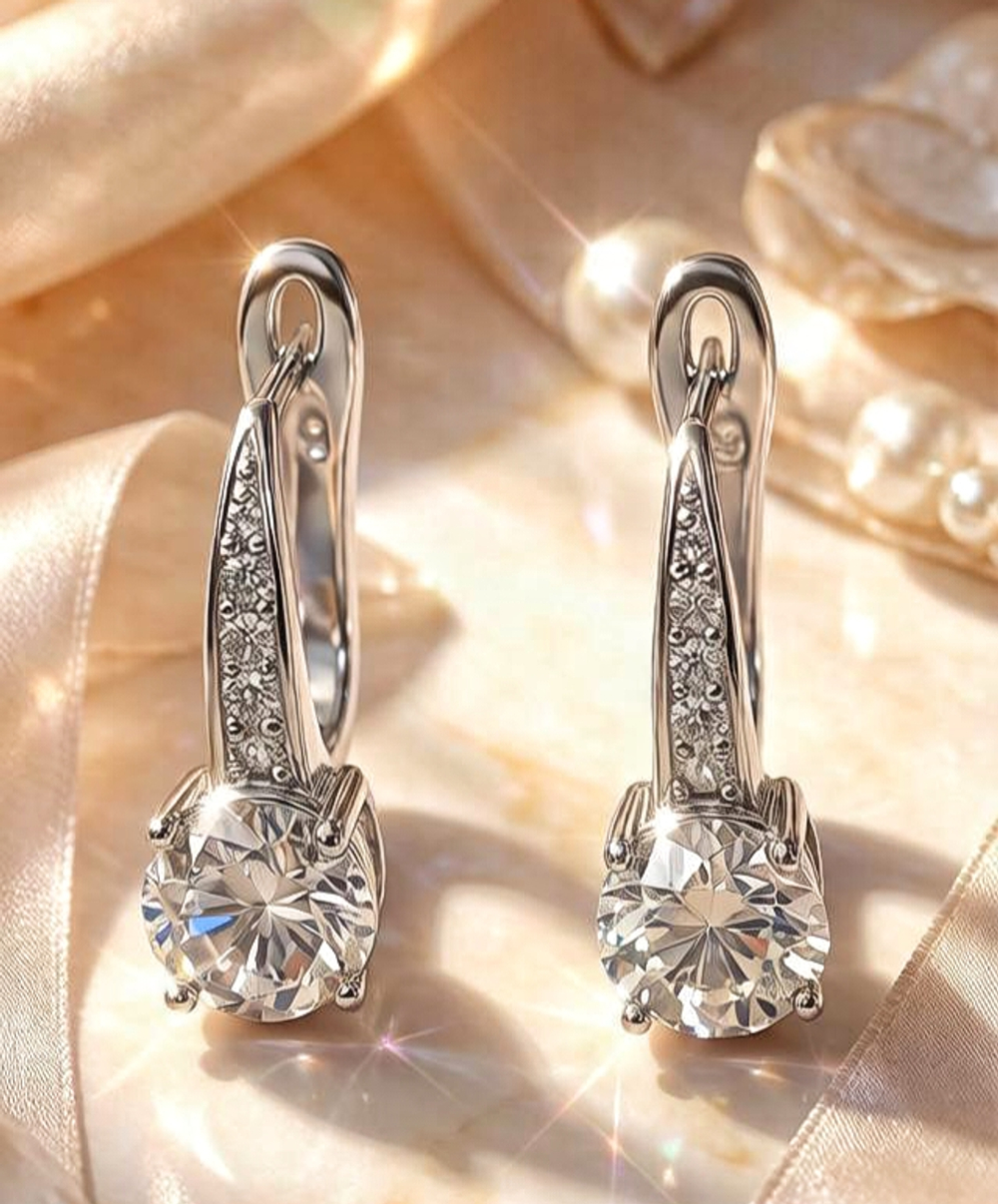 Ювелирные серьги из серебра 925 пробы