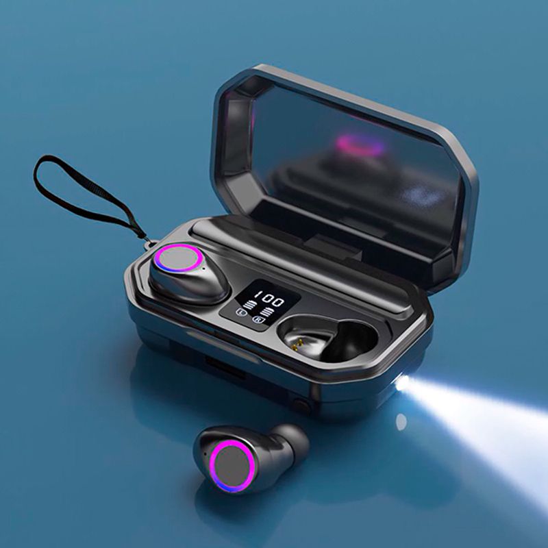 Наушники беспроводные TWS-M12 чёрные (black)