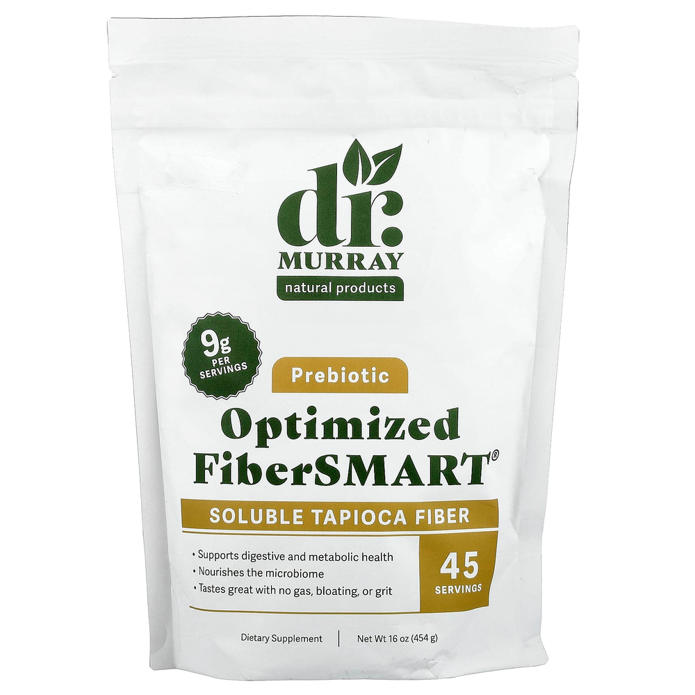 Dr. Murray's, Пребиотик, оптимизированная растворимая тапиоковая клетчатка FiberSMART®, 454 г (16 унций)