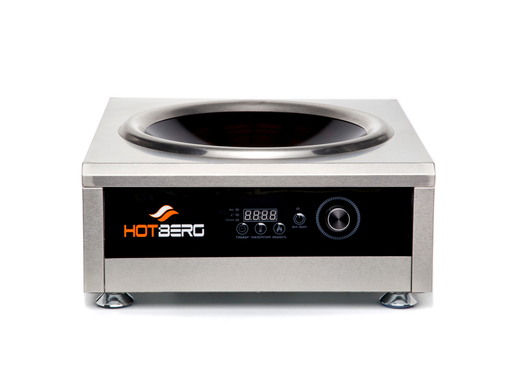 Вок индукционная плита Hotberg DB5000BW, 5 кВт. (40 см. ) Без импульсная