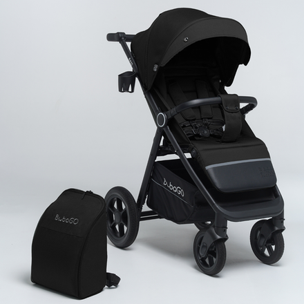 Коляска детская прогулочная BubaGo арт.BG 132-AL-4 MODEL BASS color/ цвет Black / Черный