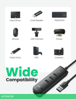 USB-хаб Ugreen CM416-10915 Black (10915)