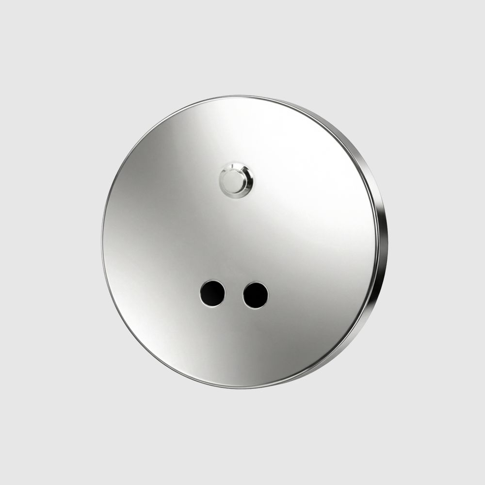 Смыв сенсорный/с кнопкой встраиваемый для унитаза алюминий NOFER 07292.B глянцевый