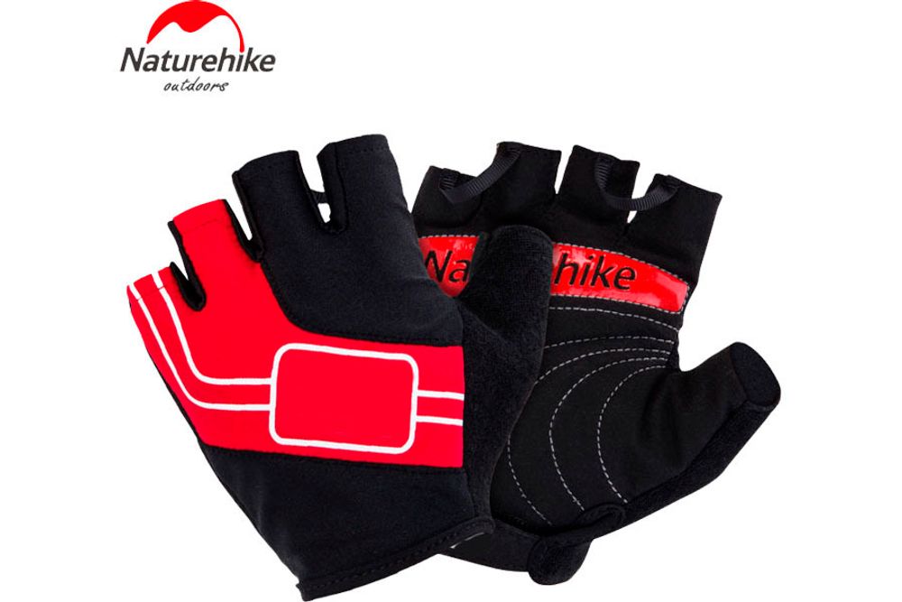 Перчатки NATUREHIKE NH Half Finger Cycling Gloves (Red) L