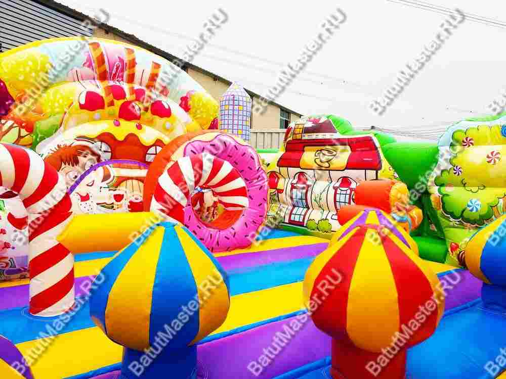 Коммерческий надувной батут "Конфетная страна" 6*5*2,8 м
