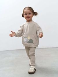 Свитшот облегченный "Жемчуг" с карманом-кенгуру 0+