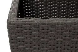 "Капучино" кашпо для цветов плетеное из искусственного ротанга, цвет графит