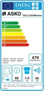 Профессиональная сушильная машина Asko TDC112VS MARINE 734490 фото 2