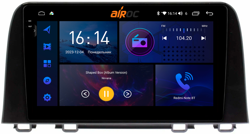 Магнитола для Honda CR-V 2017+ - AIROC 2K RI-1914 Android 12, QLed+2K, ТОП процессор, 8/128Гб, CarPlay, SIM-слот