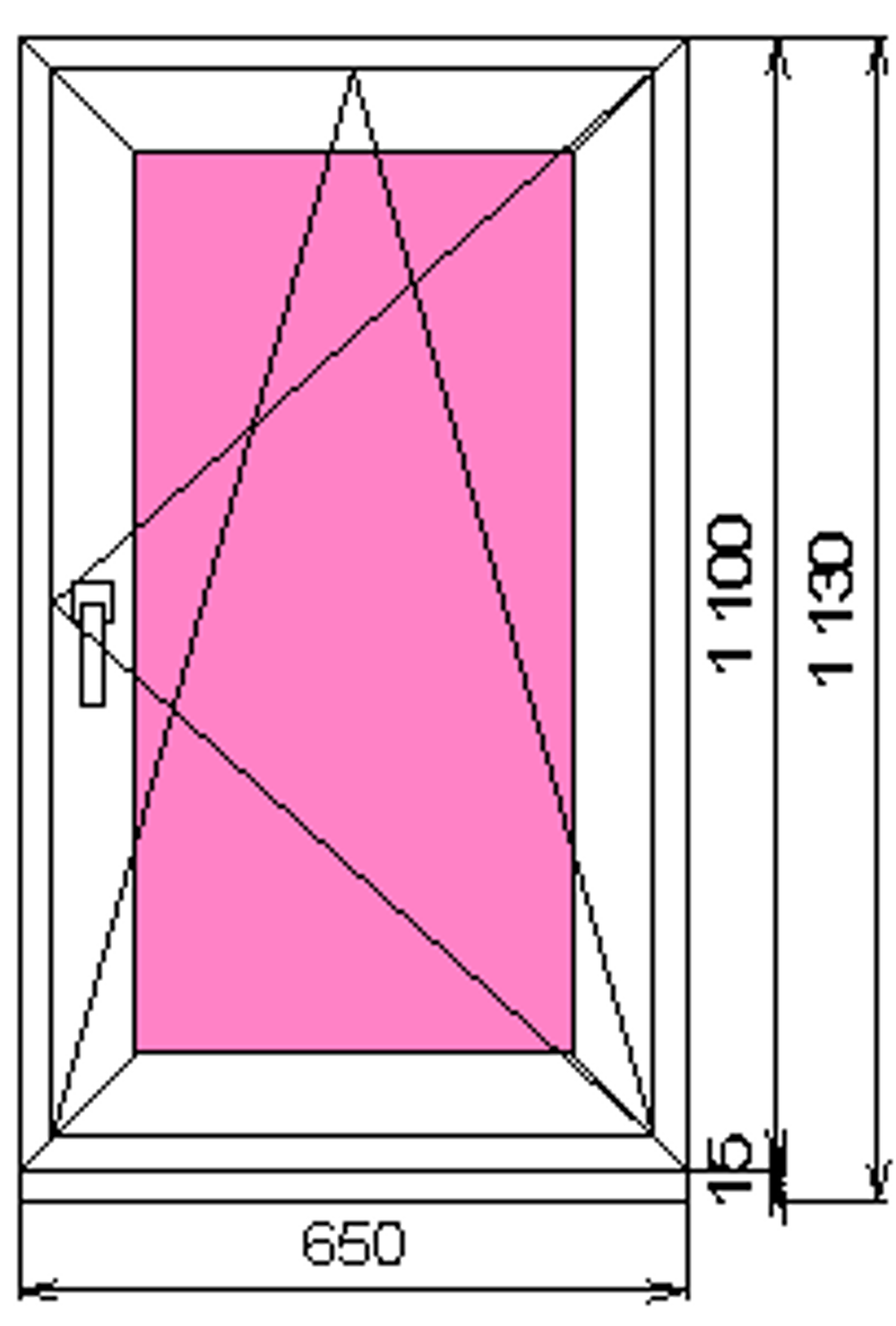 Пластиковое окно 1100 х 650 ТермА Эко