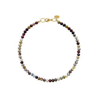 Колье из бусин камня ( bordeaux jasper )