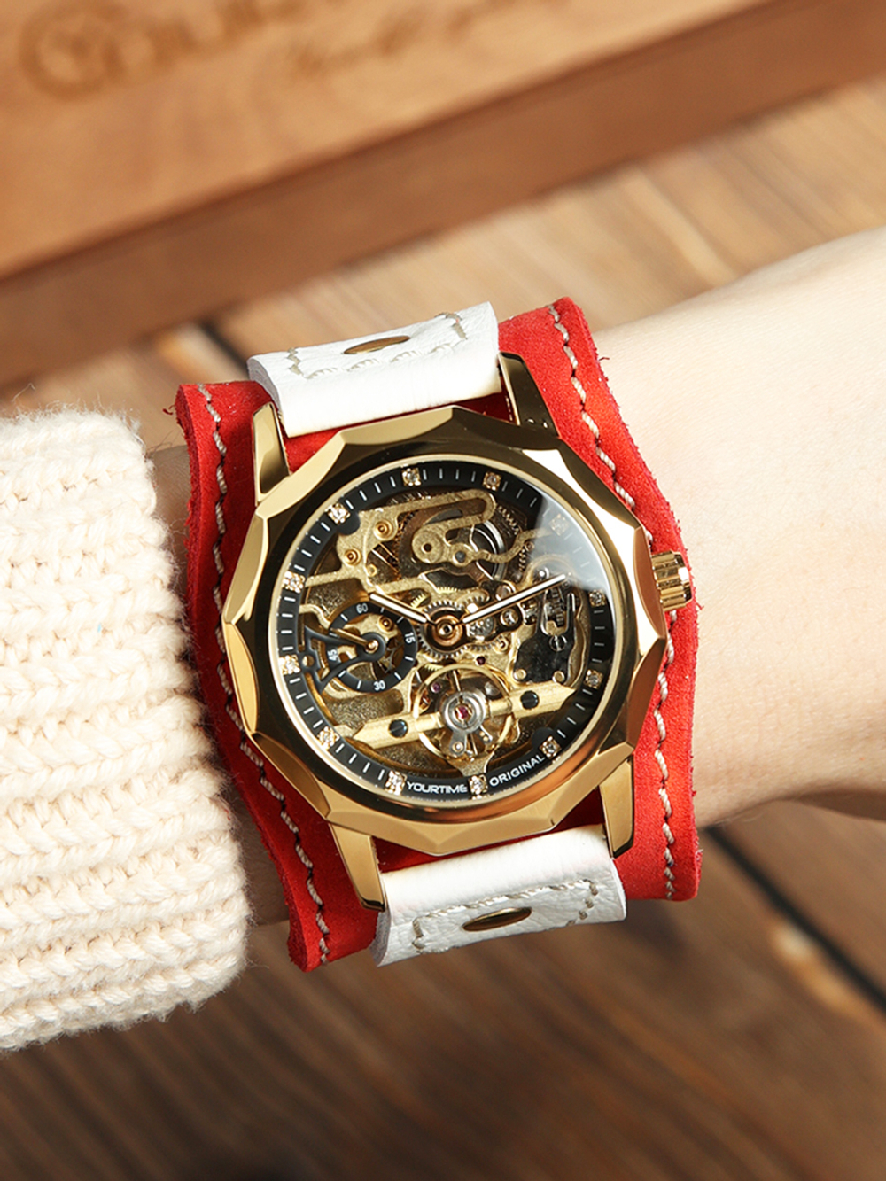 Часы скелетоны женские механические Regal 2.0 YOURTIME