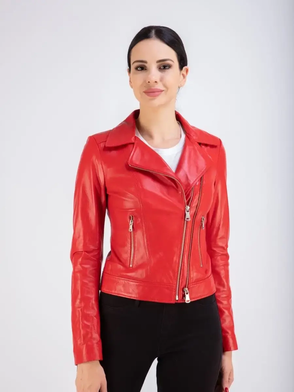 Кожаная куртка демисезонная косуха