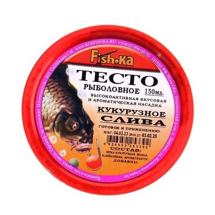 Тесто (готовое) "Fish.ka" КУКУРУЗНОЕ слива 150мл