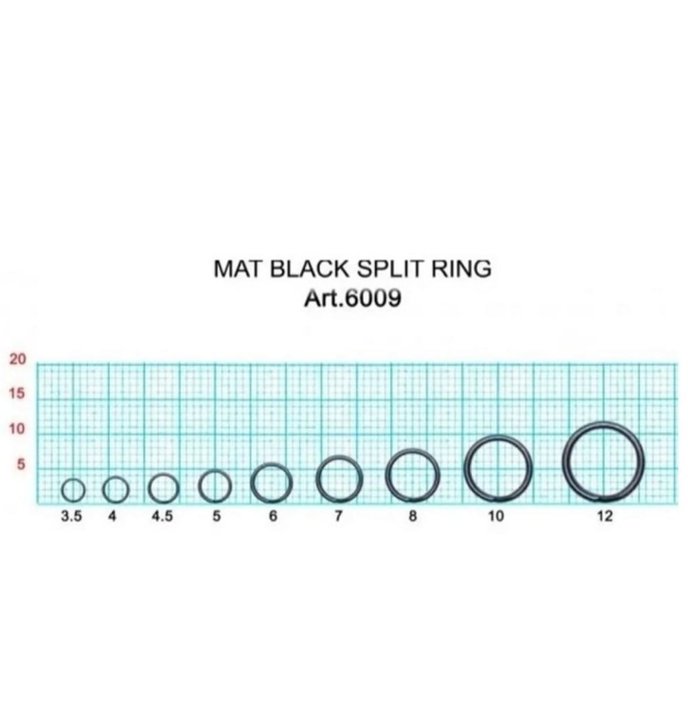 Кольцо заводное Fish Season 6009 Mat Black Split Ring