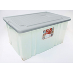 Ящик с крышкой DARELBOX 56л на колесах 610*400*310 серый