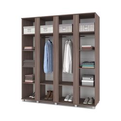 Шкаф четырехстворчатый "Пандора" П42 (шимо темный/шимо светлый), ЛДСП, MODERN