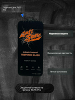 Защитное стекло для iPhone 15/15 Pro с рамкой "Antistatic"