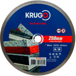 Диск алмазный сплошной KRUGO MASTER по бетону 250х2,6х22,23х10mm, 81082500281
